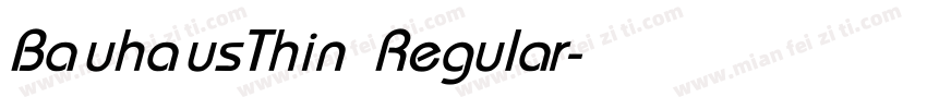 BauhausThin Regular字体转换